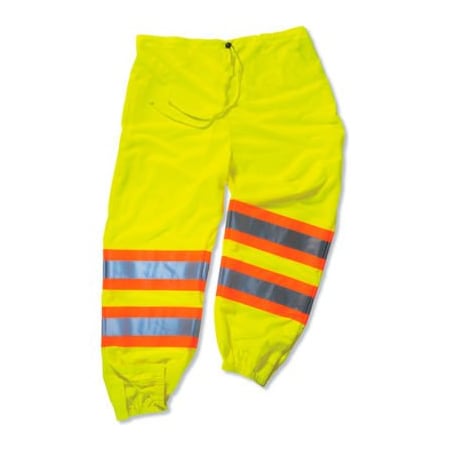 Ergodyne GloWear 8911 Class E Two-Tone Pants, Lime, S/M 22963